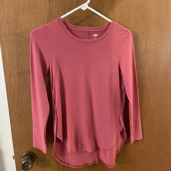 Girl's Old Navy Size Large (10/12) Long Sleeve Tunic Pink Crewneck EUC - Picture 2 of 6